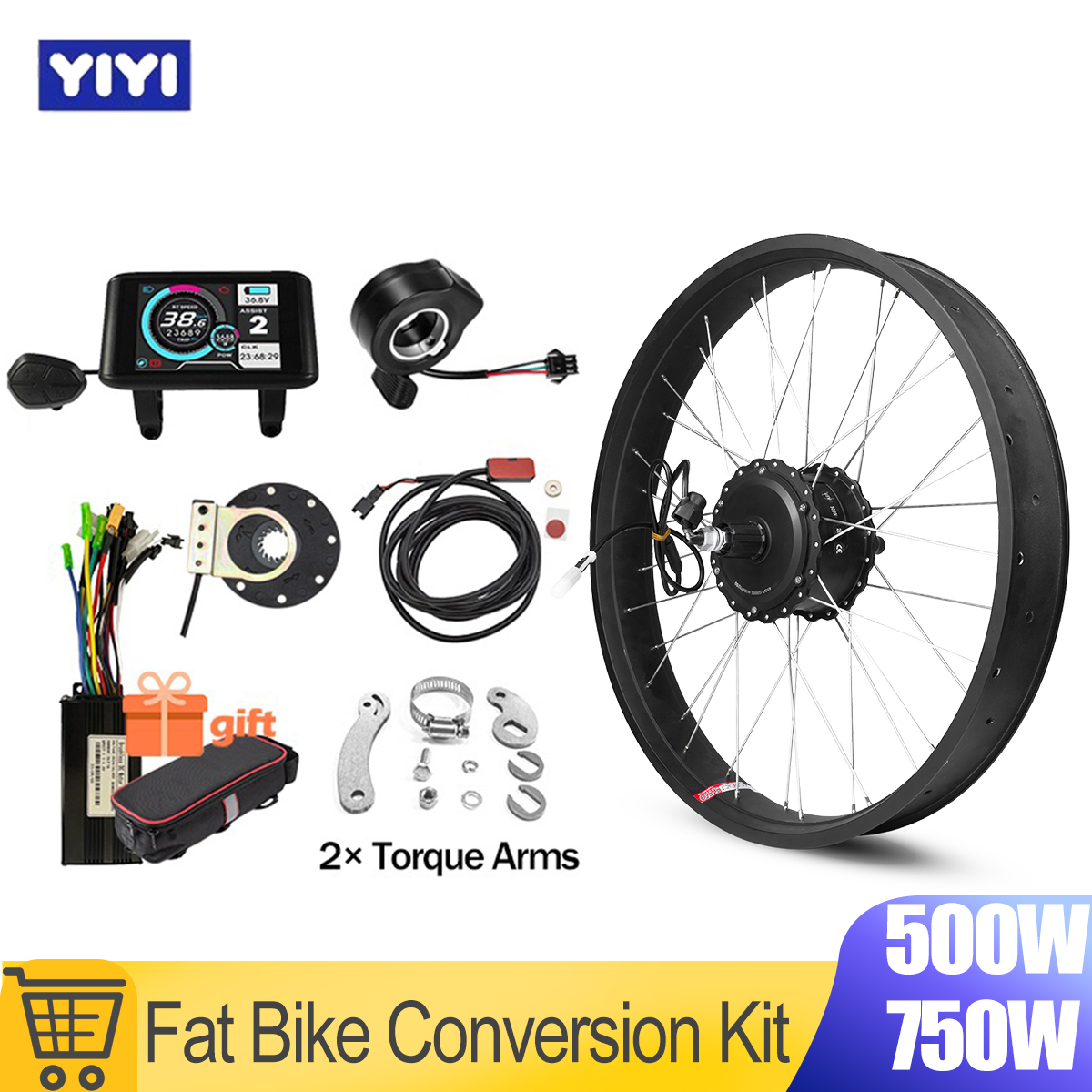 72V 5000W Hub Motor Kit - Комплект для переоборудования электровелосипеда с толстыми