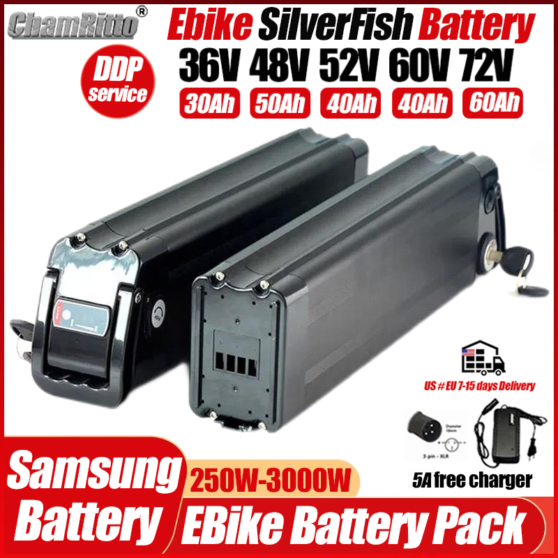 Аккумулятор SilverFish для эле – обзор и цена Electric Bicycle Battery 72V 30Ah
